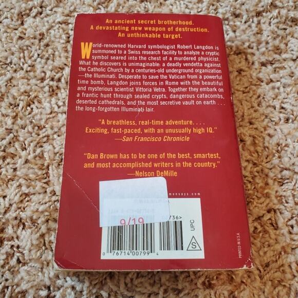 Angels & Demons by Dan Brown Book - Picture 2 of 3